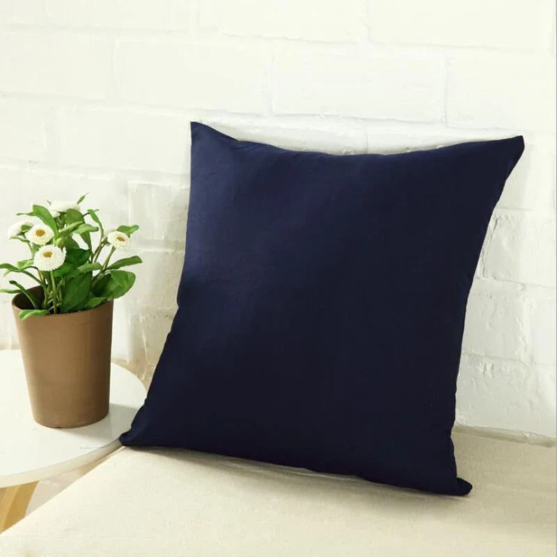 40x40cm Solid Color Cushion Cover - Sofa Backrest Pillowcase for Living Room, Home Decor & Household Comfort