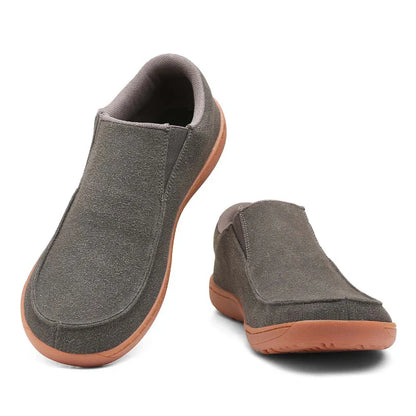 Fujeak Men’s Casual Loafers — Plus Size Non-Slip Wide Sneakers, 2024 Vulcanized Barefoot Shoes