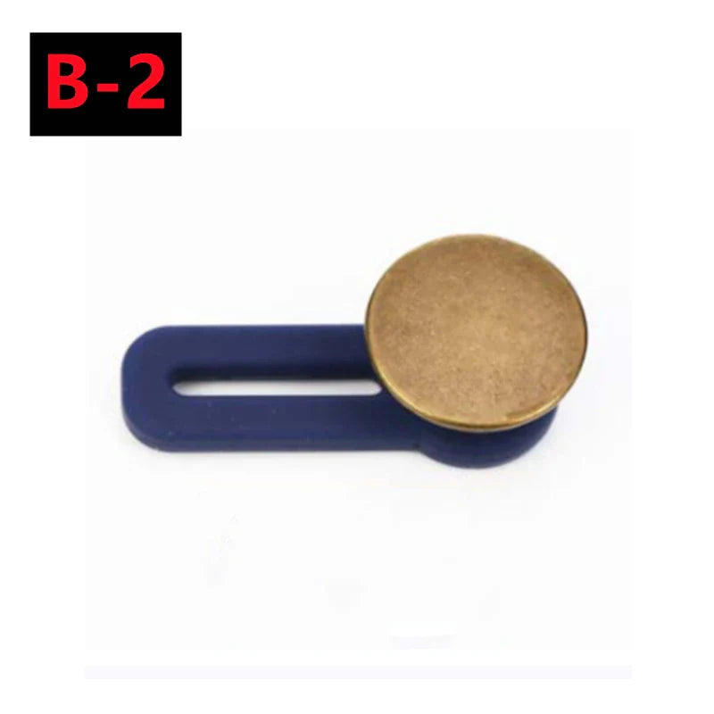 Adjustable Metal Button Extender for Jeans & Pants – Retractable Waistband Expander (1/5/10PCS Sewing Free)