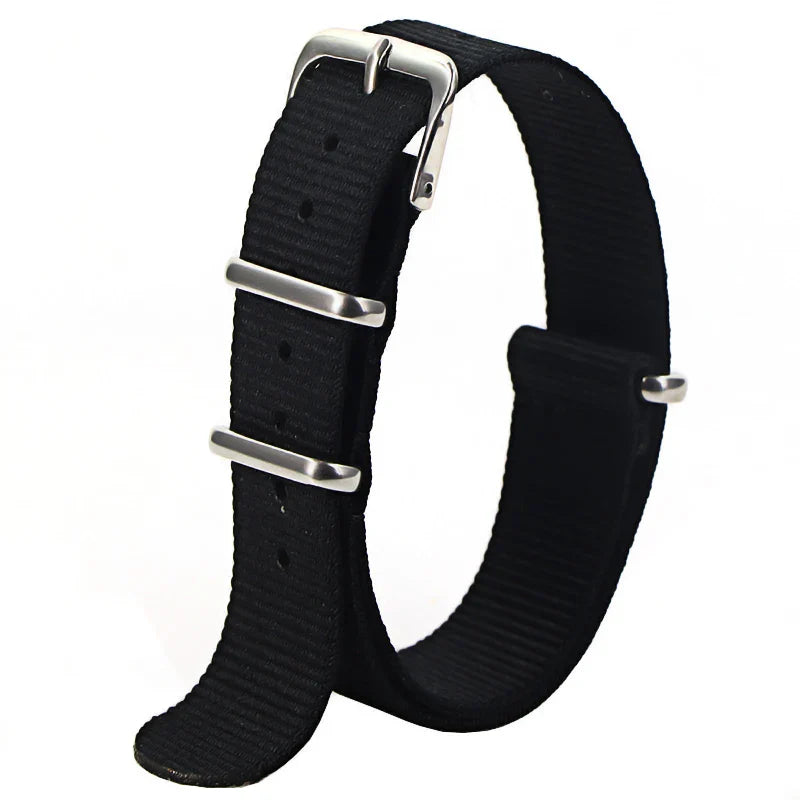 Nylon Watch Strap 16mm 18mm 20mm 22mm — Waterproof Army Sport Watch Band Replacement Belt