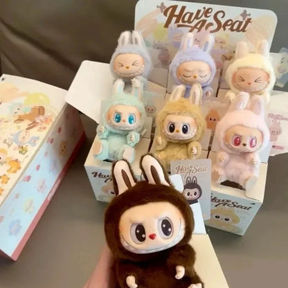 High-Quality Macaron 2 The Monsters Labubu Sitting Party Vinyl Plush Blind Box – Decorative Collectible Doll Gift