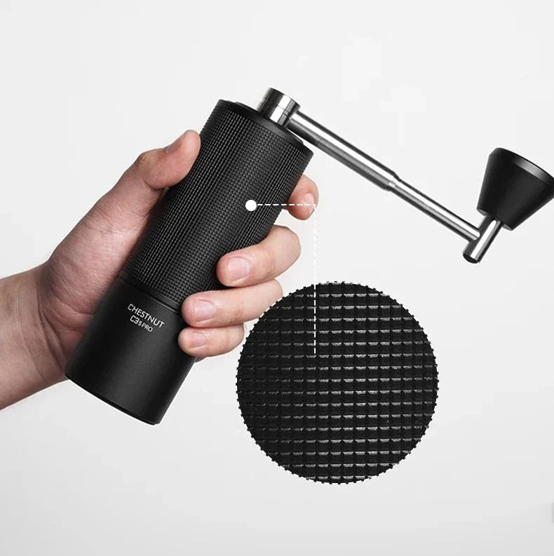 TIMEMORE Chestnut C3S PRO Manual Coffee Grinder — 25g Hand Grinder with Adjustable Steel Burr & Cleaning Brush