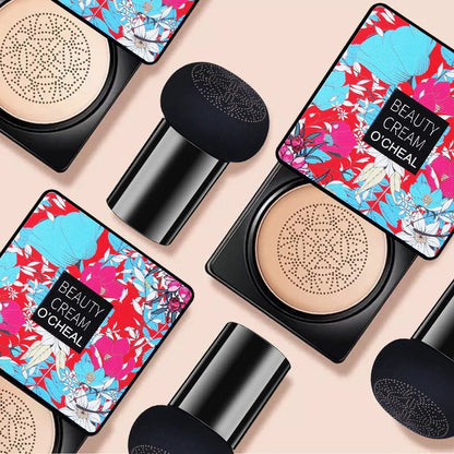 Mushroom Head Air Cushion CC Cream – Oil-Control Foundation, Whitening Concealer & Moisturizing BB Cream for Face Makeup