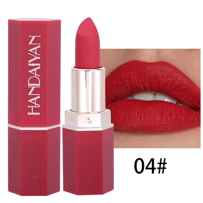 Rose Pink Nude Matte Velvet Lipstick – Long-Lasting, Non-Stick Cup, Waterproof, Sexy Lipsticks for Beauty Makeup
