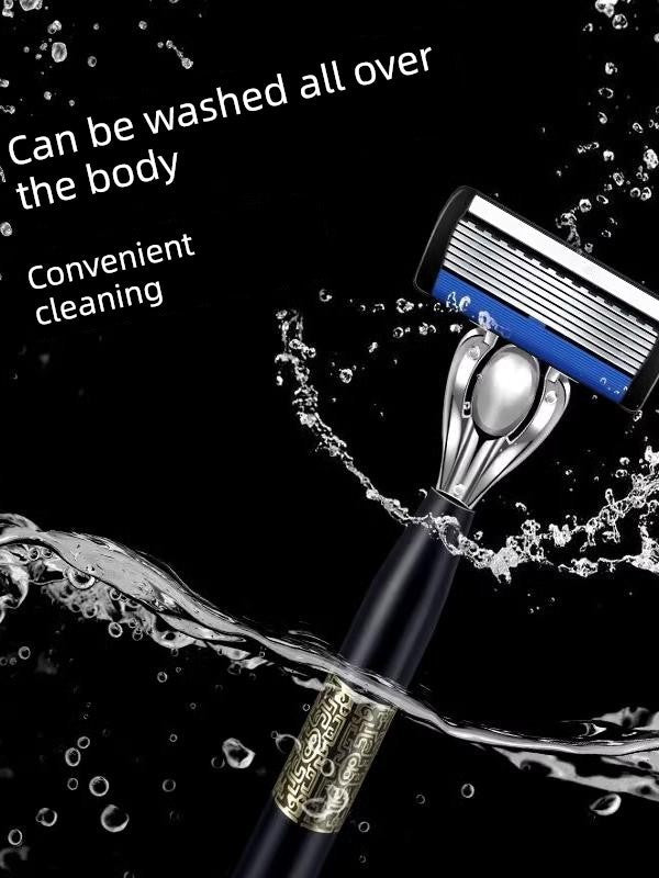 German Imported 7-Layer Manual Razor – Authentic Jiazhikou Shaver for Men, Trendy National Style