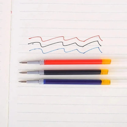 23pcs Retractable Ballpoint Pen Set - Large Capacity 0.5mm Black/Red/Blue Refill - Replaceable Stationery for School Supplies