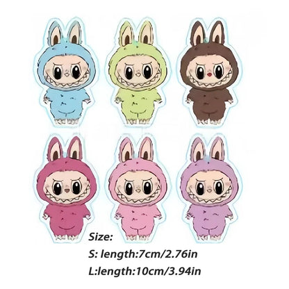 6/30/100pcs Labubu Cartoon Car Fragrance Film – Aromatherapy Incense Tablets & Rearview Mirror Pendants