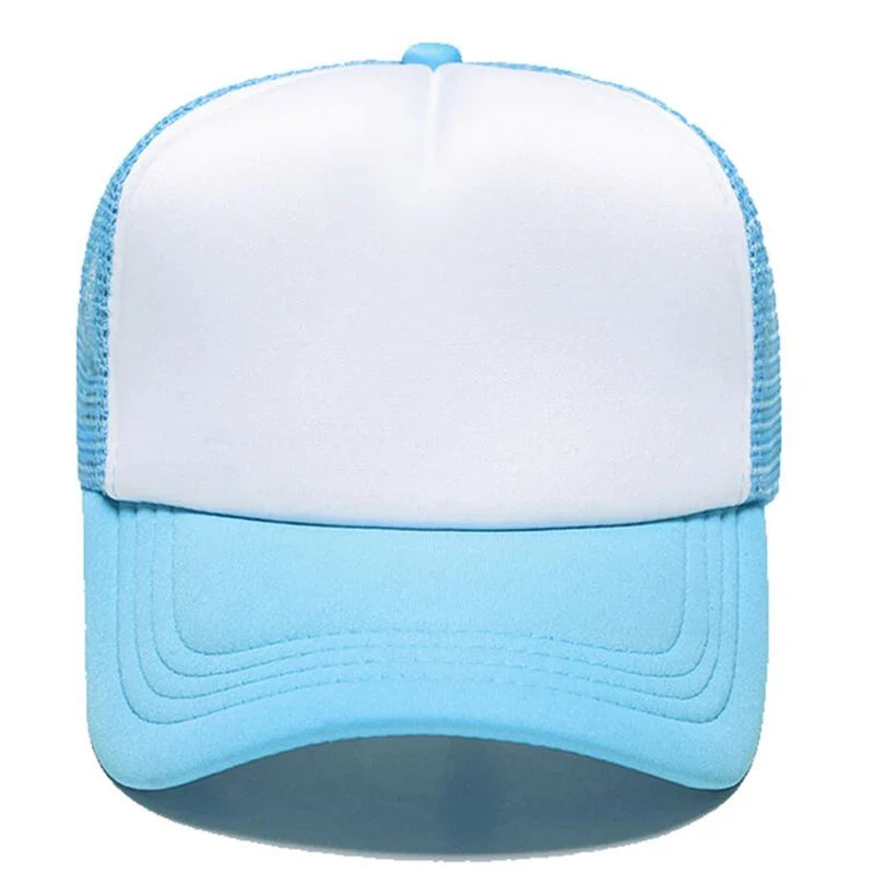 Custom Logo Mesh Trucker Cap - 5 Panel Snapback Baseball Hat for Men & Women Summer Sports Sun Hat