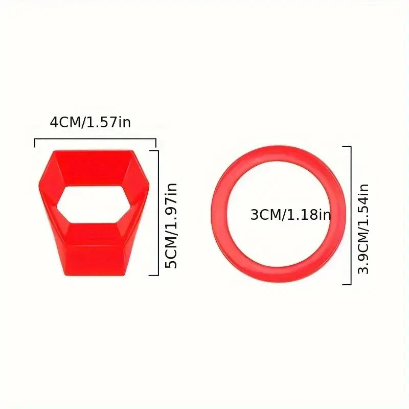 Car Engine Start/Stop Button Cover – Decorative Push Button Sticky Auto Accessory for Car Interior Styling