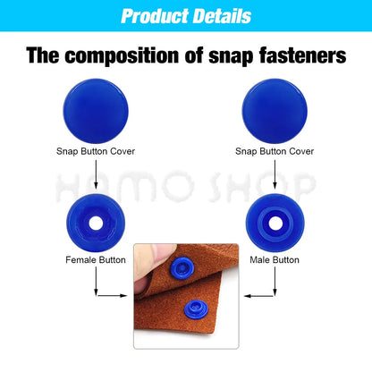 Plastic Snap Fastener Pliers Kit T5 – Resin Button Press Tool Set for DIY Sewing, Clothing & Handbags