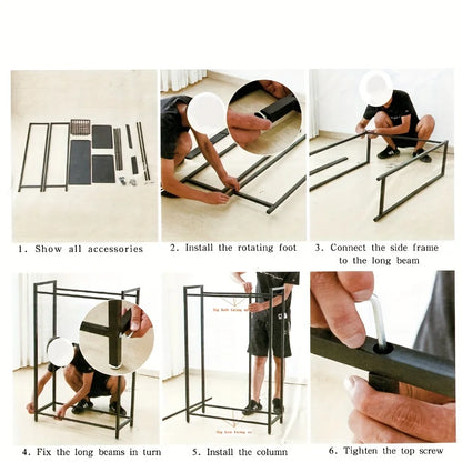 Heavy-Duty 4-Tier Metal Mesh Basket Rack — Rolling Storage Organizer with Locking Wheels for Kitchen & Restaurant Vegetables