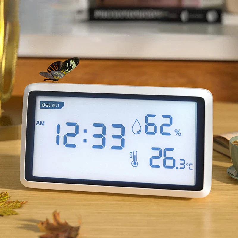 New Xiaomi Electronic Thermometer Hygrometer Weather Station: High Precision with Table Clock Function - Mini LCD Thermometer Tools
