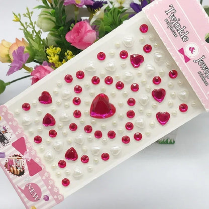 Glitter Face Rhinestone Stickers - Kids Eye & Face Diamond Jewels for Festival Makeup, Parties & Creative Looks