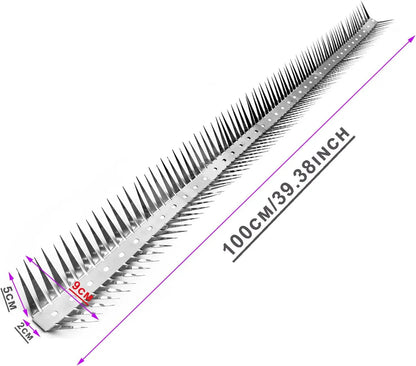 Stainless Steel Bird Spikes 1M – Pigeon, Squirrel & Woodpecker Deterrent for Roof, Fence, Window & Garden Protection