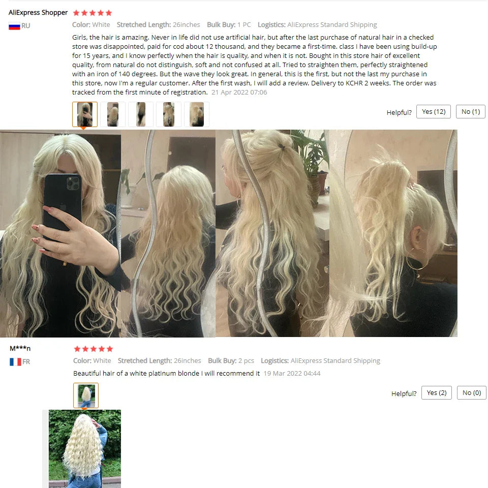 Colorful Body Wave Hair Bundles 613 Piano Blonde – Ombre Synthetic Hair Extensions, Thick Ponytail & Loose Deep Weaving