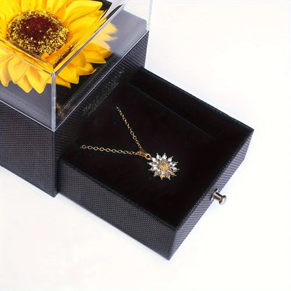 Elegant Sunflower Necklace Gift Set – Symbol of Love and Loyalty