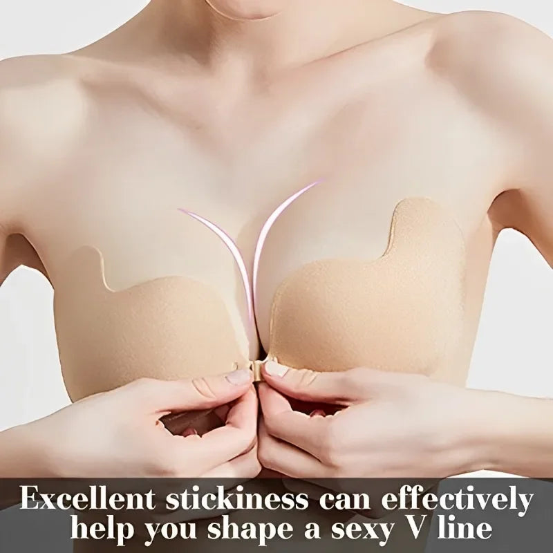 Invisible Nude Push-Up Bra Stickers – Silicone Chest Pasties for Women Wedding Lingerie