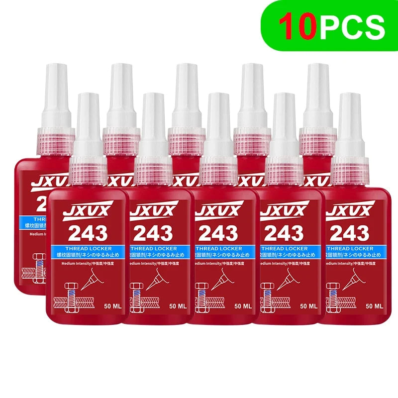 Threadlocker 243/271 Adhesive Sealant - Blue Medium-to-High Strength, Oil & Heat Resistant