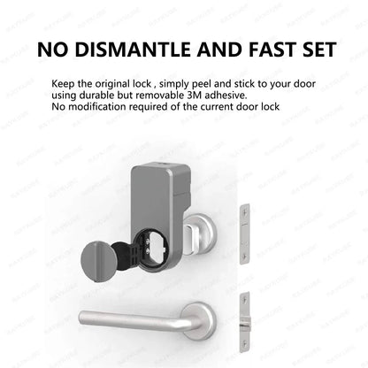 A1 Pro Max Bluetooth Smart Door Lock – Tuya APP Remote Control, Keyless Entry, Smart Life Compatible, DIY Easy Installation