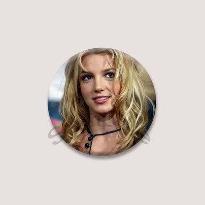 Britney Spears Music Brooch Pin – Pop Singer Badge Jewelry for Bags & Clothing, Fan Collection Accessories & Gift Item