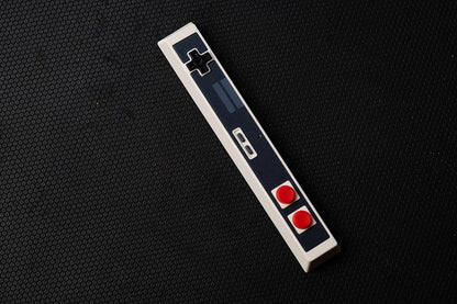 Retro Gamepad Keycap 6.25u Spacebar – Artisan ABS Keycap for MX Switches, Black & White for Mechanical Gaming Keyboards