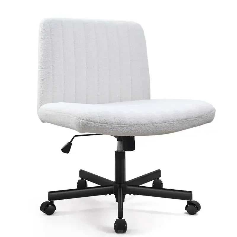 Joyfinity Plus Size Criss Cross Office Chair - Armless Swivel Modern Desk Chair for Home
