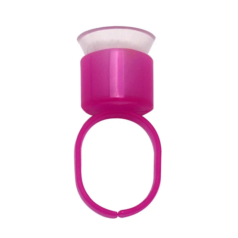 100PCS Tattoo Ink Ring Cups with Sponge – Microblading Pigment Holders, Permanent Makeup Tool Accessories