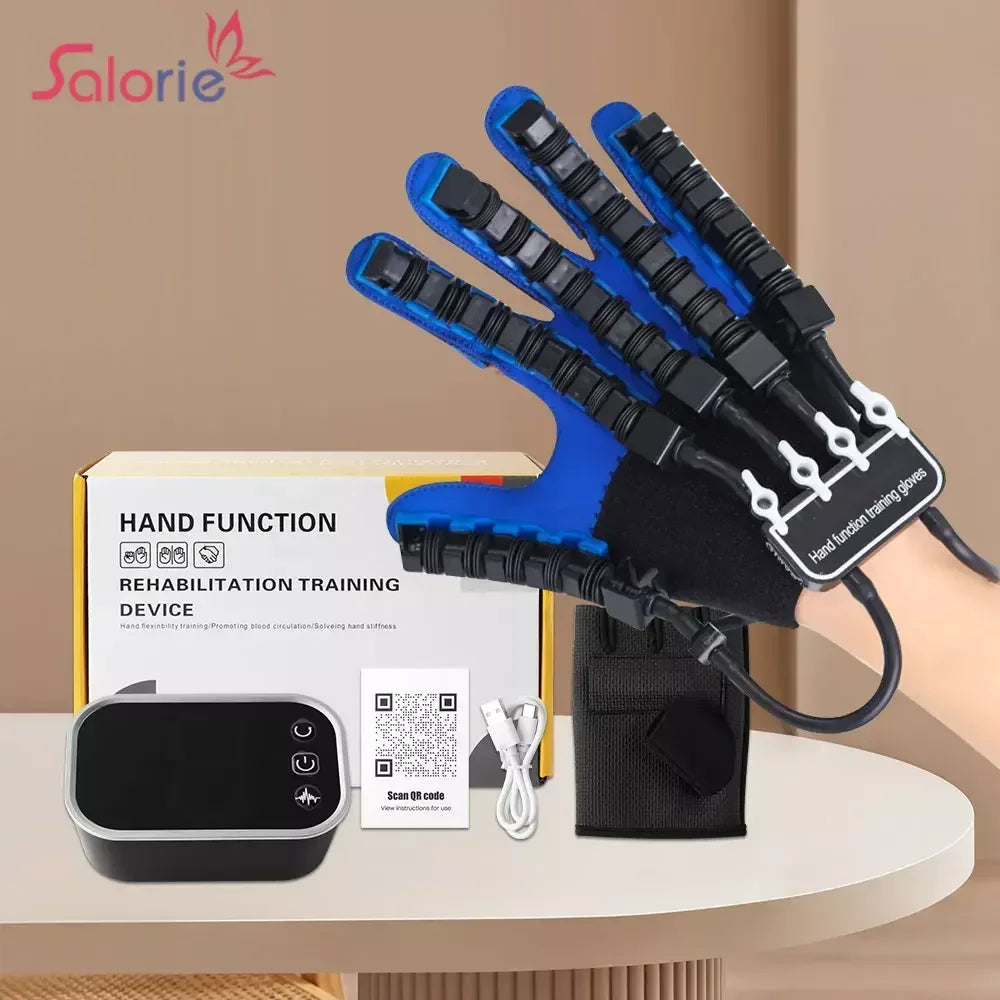 Left & Right Hand Finger Rehabilitation Exerciser Robot Gloves - Stroke Hemiplegia Cerebral Infarction Training Therapy Equipment