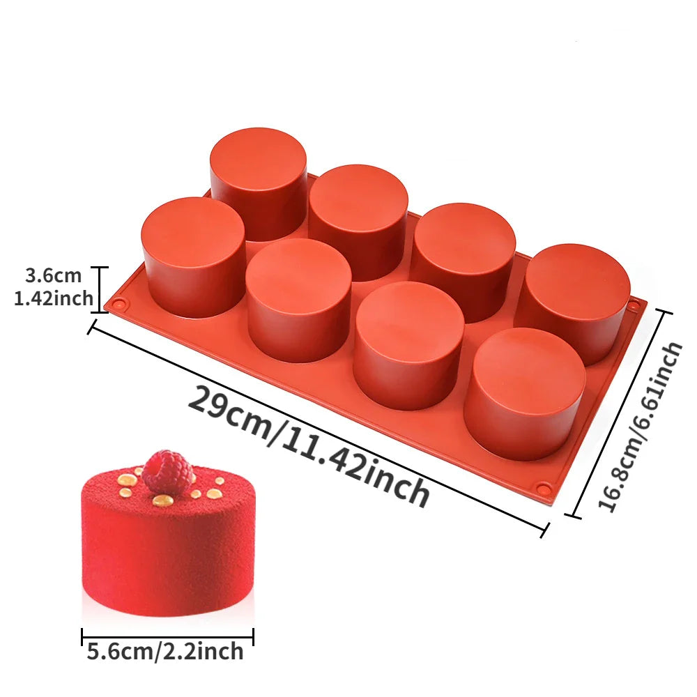 Cylinder Silicone Mold – Multi-Purpose Baking Tool for Soap, Jelly, Pudding, Chocolate, Cookies & Resin Crafts