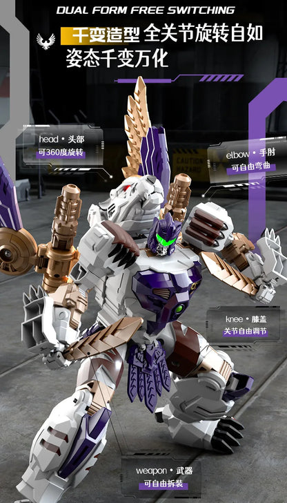 Lijiang Tigerhawk 25.5CM Transformable Action Figure – BW Two Forms Collectible Toy