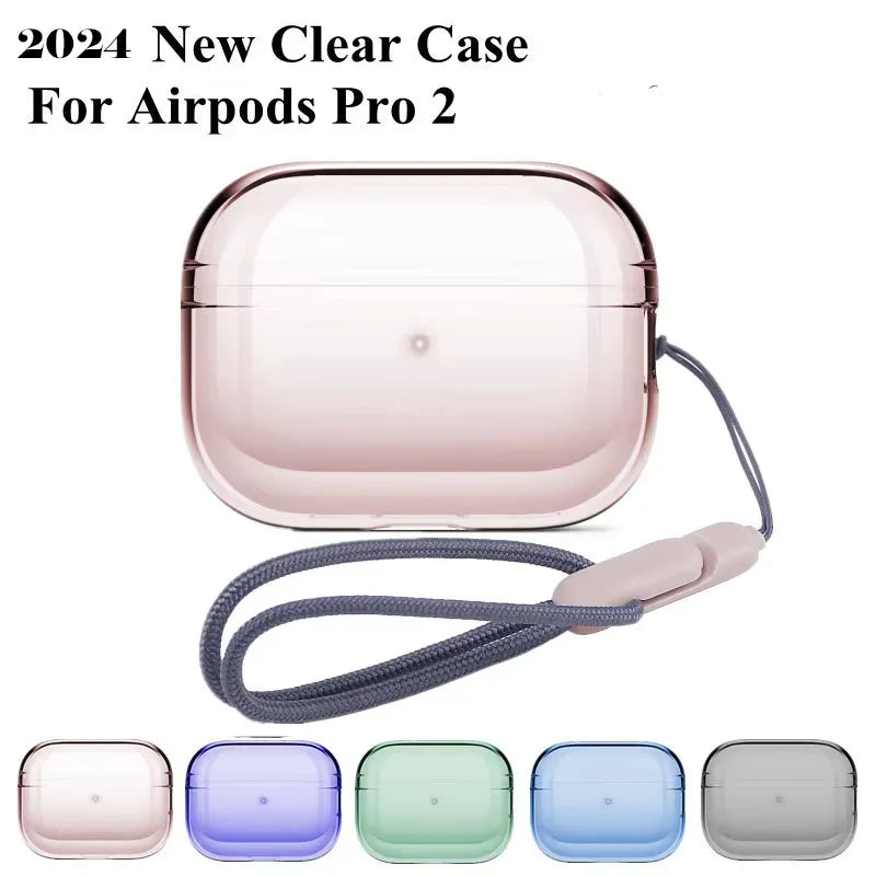 Transparent TPU Protective Case for AirPods Pro 2 — Soft Shockproof Skin Cover for AirPods Pro2 Earbuds
