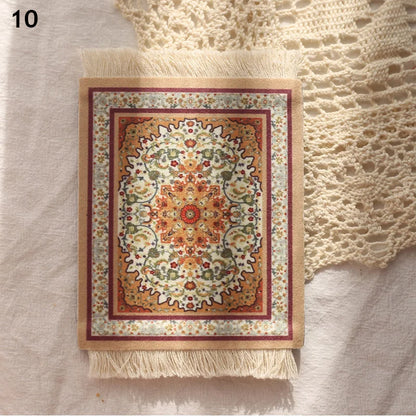 38cm Round Braided Tableware Mat – Washable, Anti-Slip, Heat-Resistant Dining Placemat and Drink Coaster for Home Decor