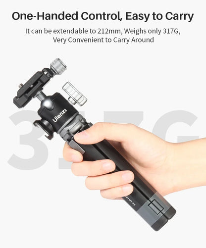 Ulanzi MT-24 Vlog Lite Metal Tripod – Extendable Monopod with Ballhead, Cold Shoe, Arca Quick Release, 1/4" Mount, 2.5KG Max Load