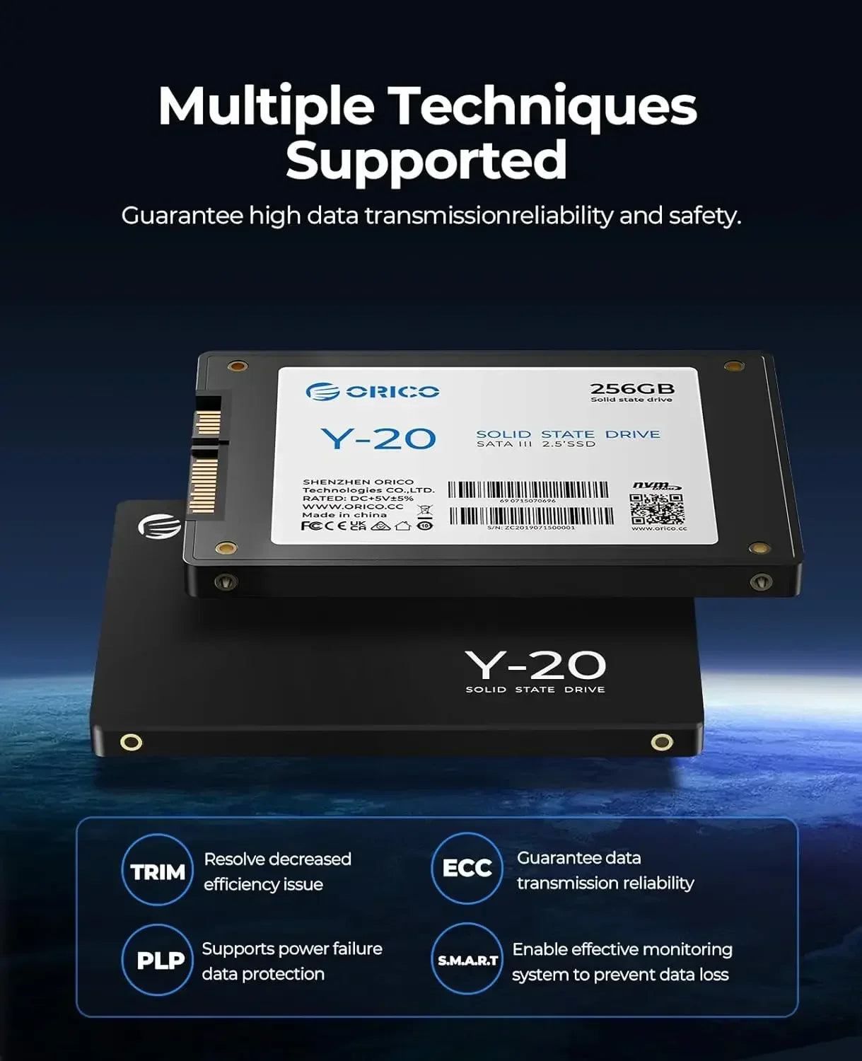 ORICO SATA III SSD 2.5” — 512GB-4TB 3D NAND Internal Solid State Drive Up to 550MB/s for PC & Laptop Upgrade