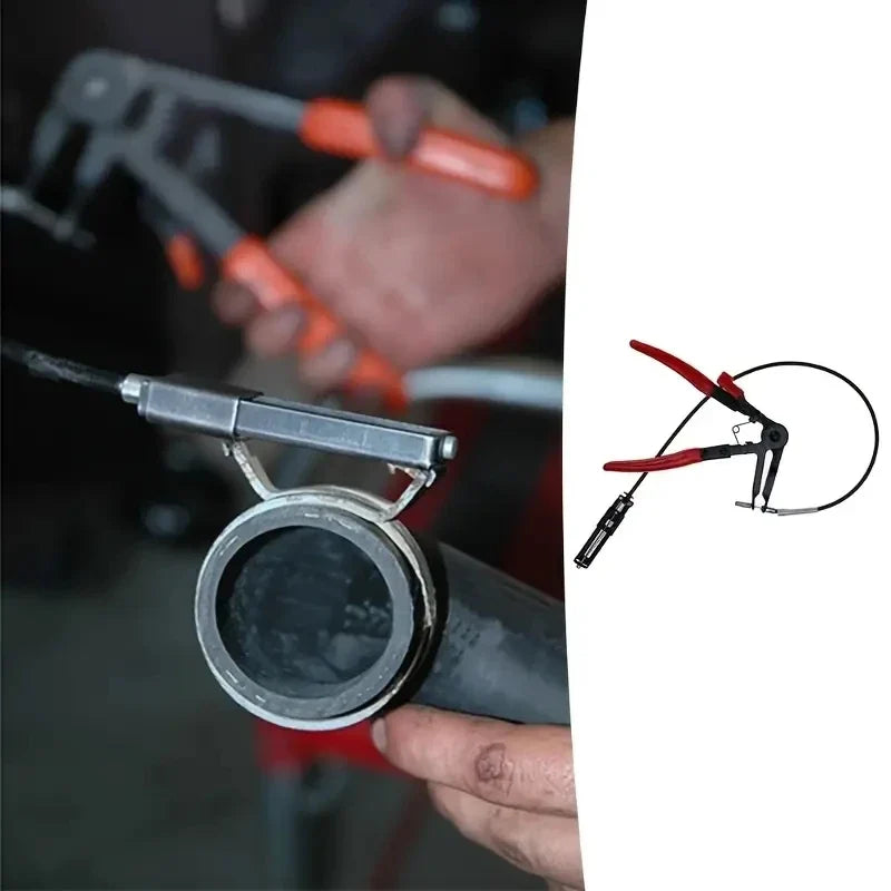Bendable Hose Clamping Pliers: Flexible Cable Type Swivel Pincer Clamps - Removal & Repair Tools for Automotive Radiator, Fuel, Water