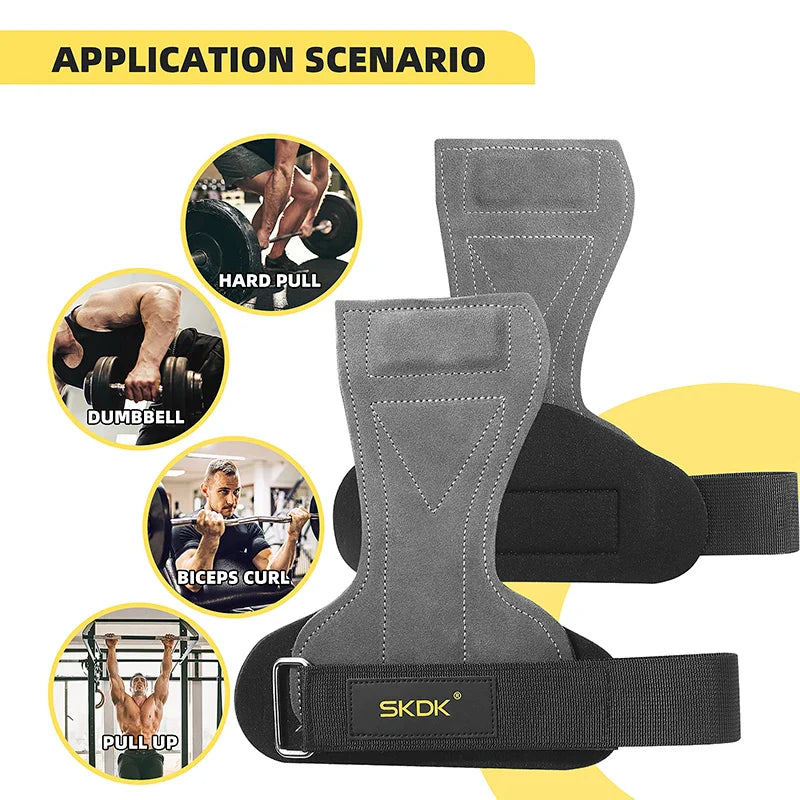 Gym Grips : SKDK Cowhide Palm Guards for Weightlifting, Gymnastics - Fitness Training Equipment