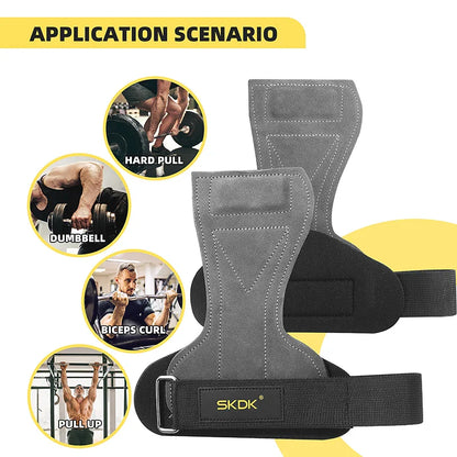Gym Grips : SKDK Cowhide Palm Guards for Weightlifting, Gymnastics - Fitness Training Equipment