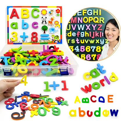 24-76pcs Magnetic Alphabet Letters — EVA Foam Refrigerator Stickers for Toddlers & Kids, Educational Spelling & Counting Toy Gift