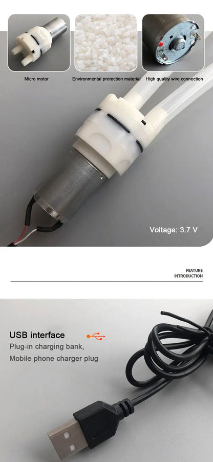 DIY High-Flow Electric Wine Pump – USB Interface Peristaltic Dosing Pump, Miniature Water & Hose Pump