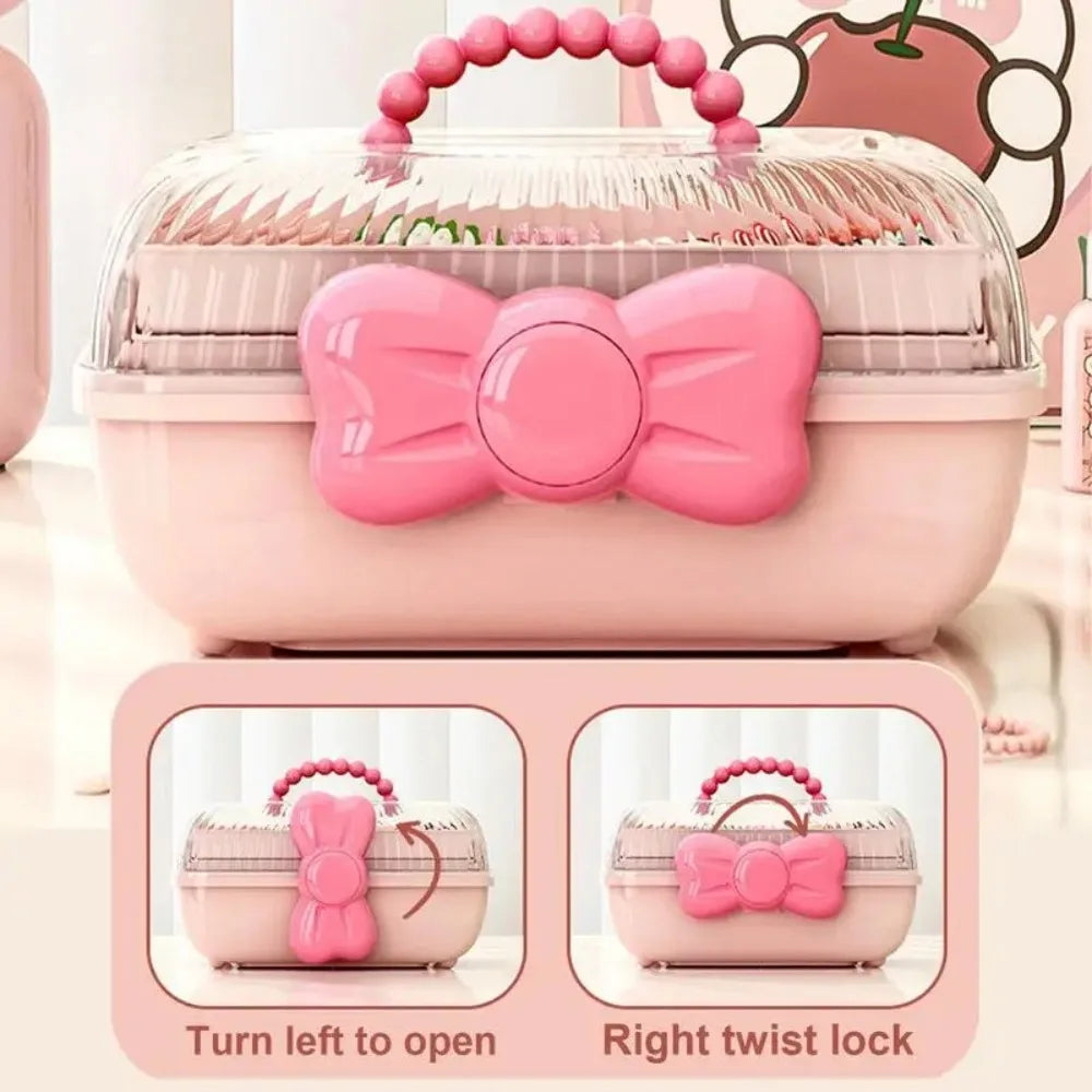 Multi-Layer Hairpin & Jewelry Storage Box — Cute Organizer for Girls’ Hair Accessories and Toys