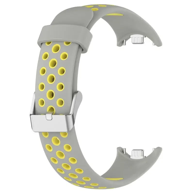 Two-Color Silicone Sport Strap for Xiaomi Mi Band 9 & 8 – Breathable Smartwatch Wristband Accessory