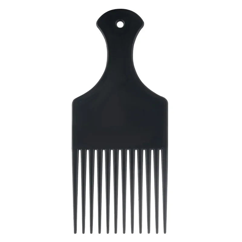 Wide Teeth Hair Pick Comb – Plastic Fork Brush for Curly Afro Hair, Styling Tool for Detangling & Volume