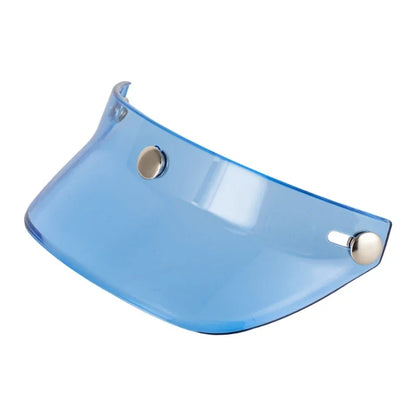 3 Snap-Button Universal Helmet Visor – Windproof Flip Shield for Open Face Motorcycles