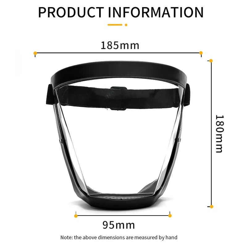 Transparent Facial Shield - Work Protection Mask, Face Protective Screen for Kitchen Accessories and Gadgets