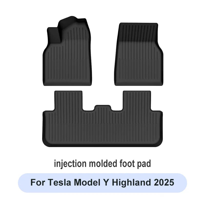 Tesla Model Y Juniper 2025+ TPE Floor Mats Set – Premium All-Weather Cargo & Trunk Liner, Wear-Resistant Car Interior Foot Protection Mats