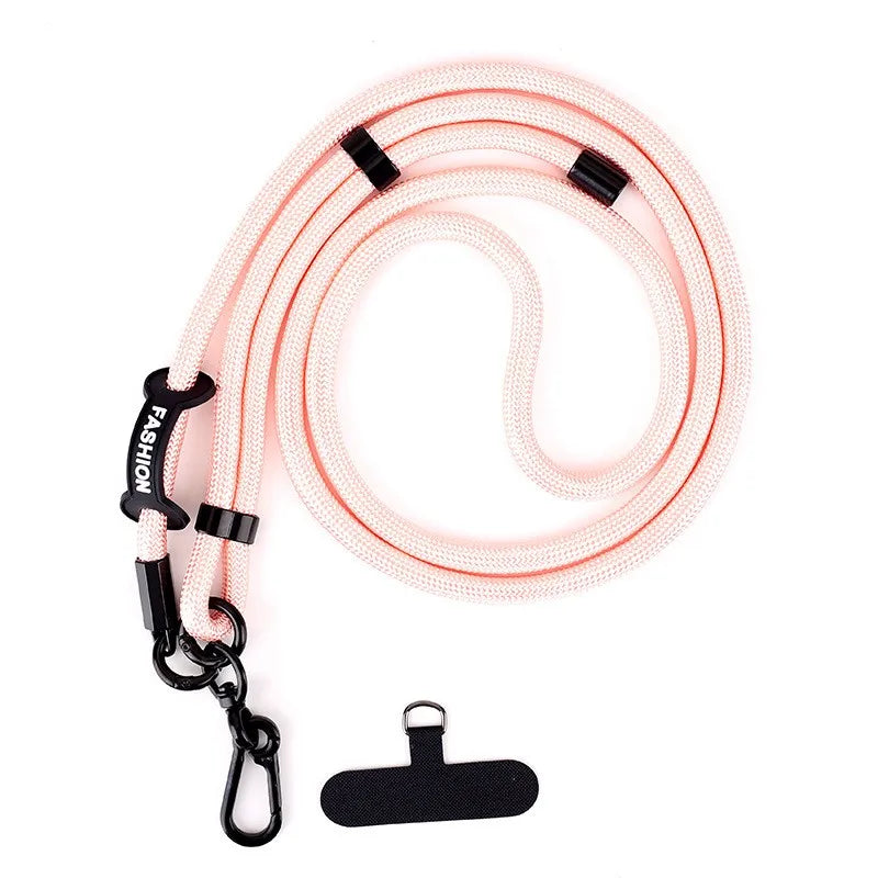 Adjustable Mobile Phone Strap Lanyard — Crossbody Neck Rope with Patch for iPhone & Cell Phone Hanging Cord