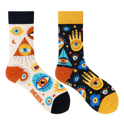 Unisex AB Tide Animal Cotton Socks – Colorful Cat, Dog, Koala, Cow Crew Socks for Men & Women, Four Seasons Gift