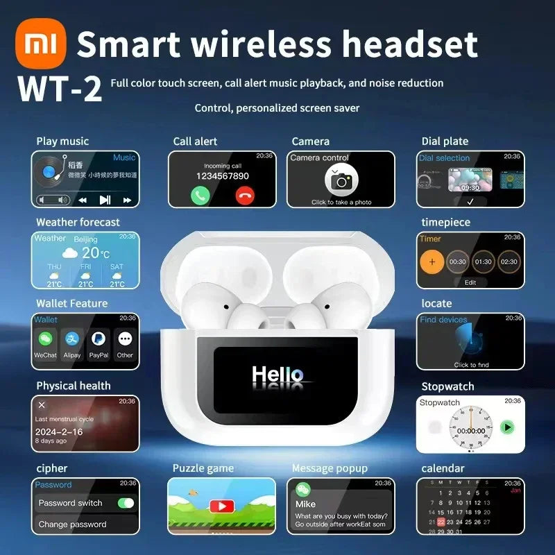 Xiaomi Tour Pro6 ANC Wireless Earbuds – LED Screen, Noise-Cancelling Bluetooth Headphones with Mic, Sports Earphones for Android & iOS