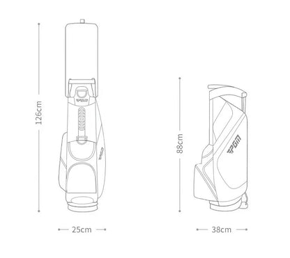 PGM Golf Bag QB146 – Lightweight 14-Pin Shoulder Stand Bag for Men & Women