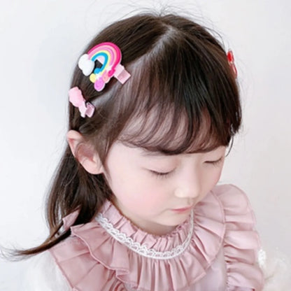 Girls Cartoon Unicorn Hair Clips - Cute Kids Hairpins, Barrettes and Fashion Hair Accessories Set